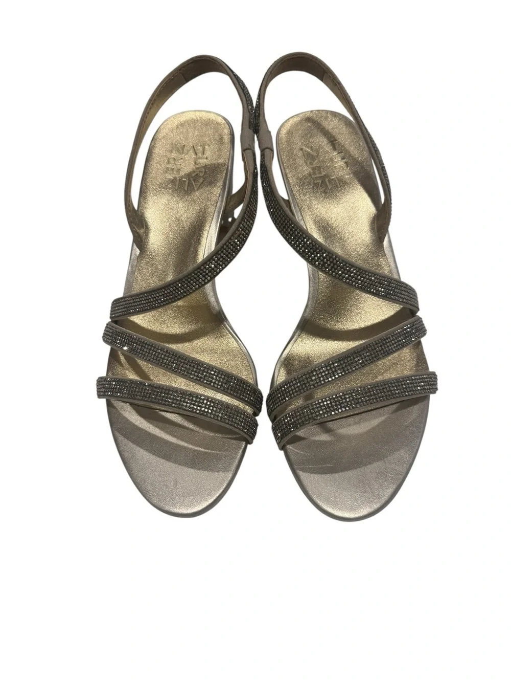 Naturalizer Bridget4 Rhinestone Strappy Sandal Wedding Formal Comfort Block Heel
